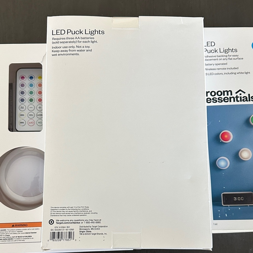Room Essentials Multi-Color LED Puck Lights with Remote - Picture 4 of 4